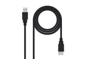 Nanocable Cable USB 2.0 Tipo-A M/H P Negro 1m