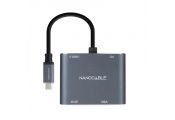 Nanocable Converosr USB-C a HDMI/VGA/USB3.0/PD