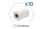 iggual Pack 10 rollos papel trmico datfono 57x35