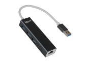 iggual Hub USB-A 3 puertos USB 3.0 + RJ45 Gigabit