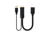 Nanocable Conversor HDMI/M a DP/H Negro 20 cm