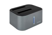 Tooq TQDS-805G Dock Station Doble Baha HDD Gris